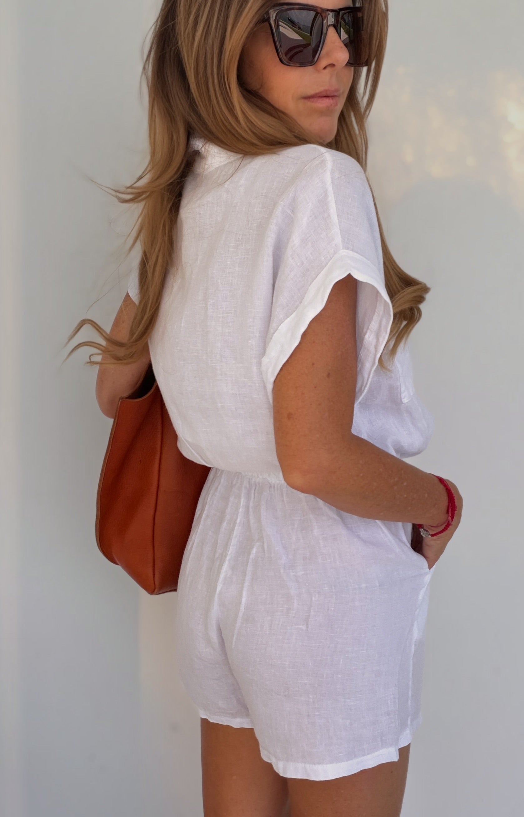 EMMA LINEN ROMPER