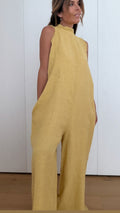 SIENNA LINEN JUMPSUIT CUELLO